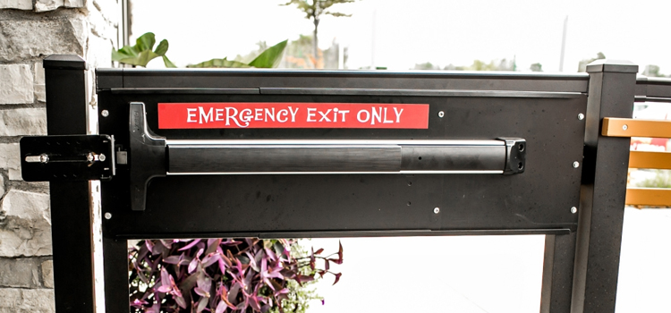 emergency push bar installation in Ontario